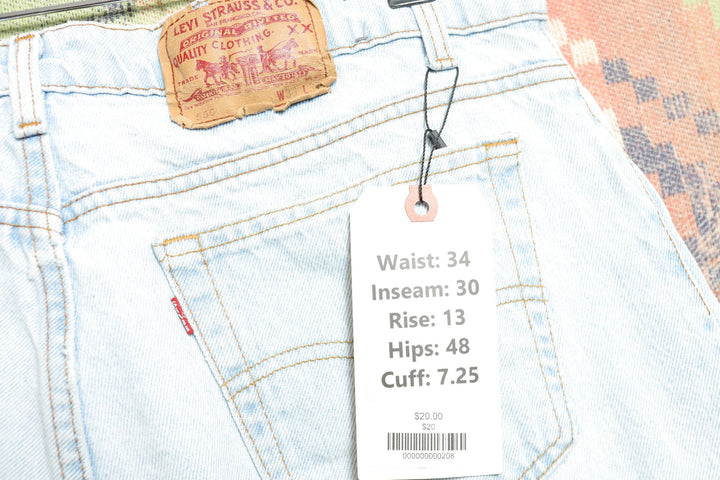 Levi's 550 Vintage Light Wash Denim Jeans 90s 34/30