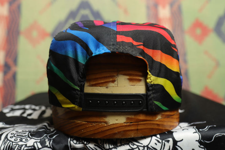 Bahamas Rainbow Tiger Stripe Vintage Snapback Hat 90s