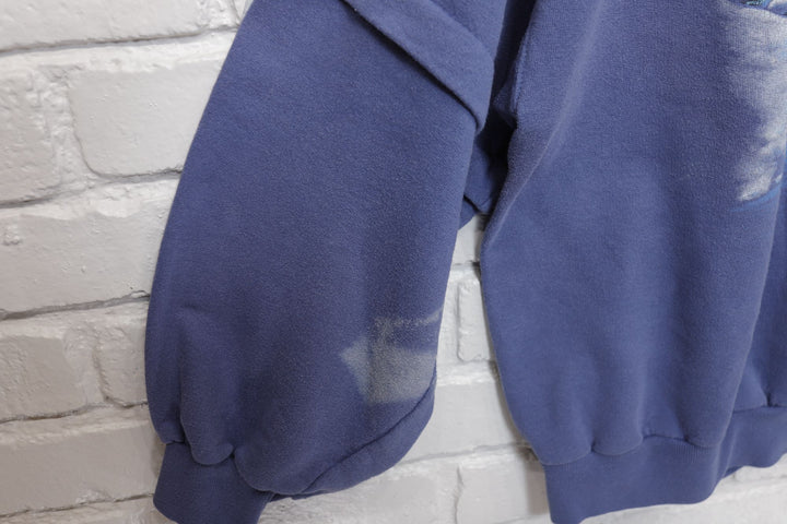 Winter Scene Vintage Sweatshirt Large 80s