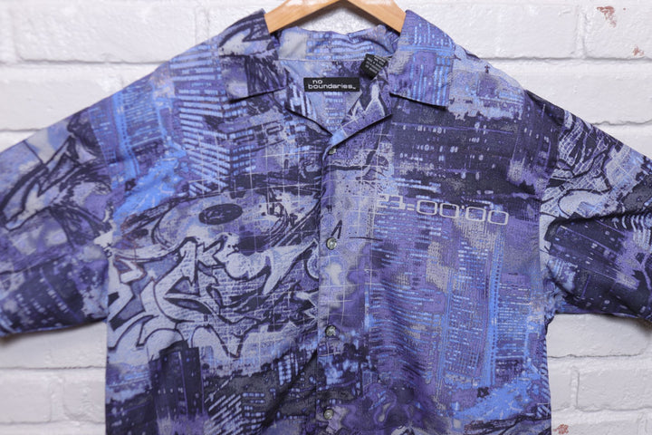 No Boundaries Vintage Graffiti Shirt Y2K Large 2000s