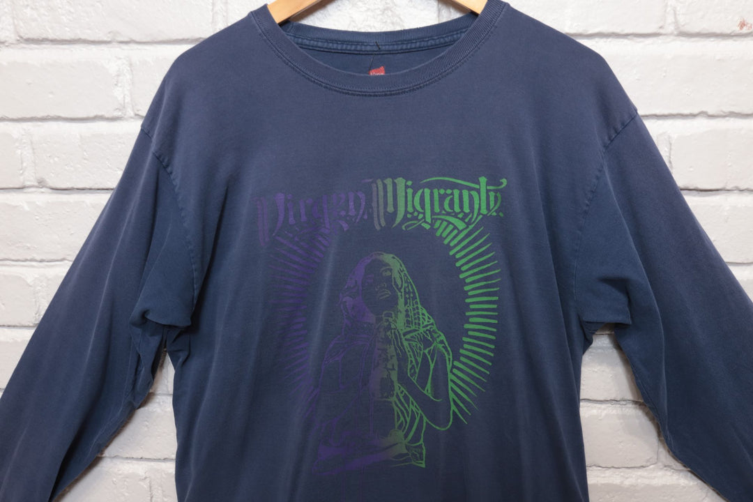 2000s Vintage Virgen Migrante LS T Shirt Size Large