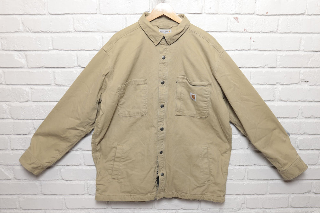 Carhartt Fleece Lined Shirt Jacket Size XL