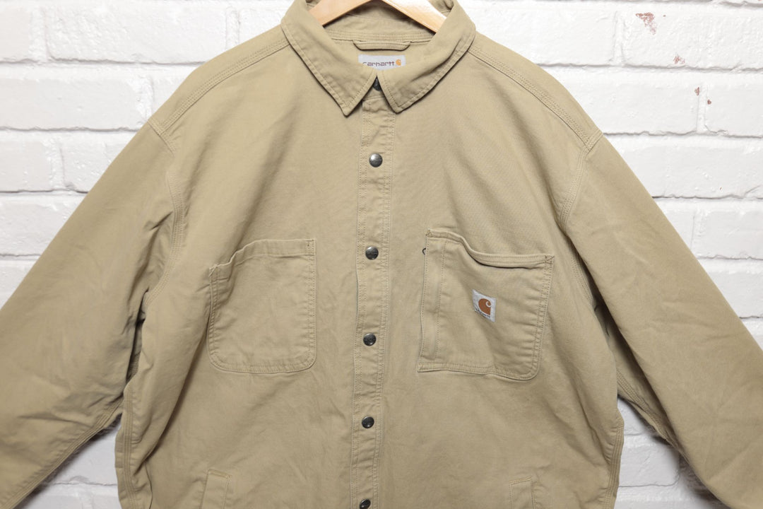 Carhartt Fleece Lined Shirt Jacket Size XL