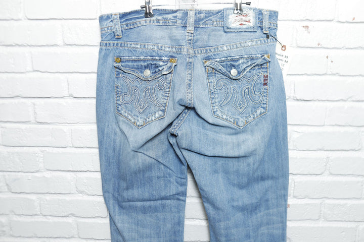 Mek Denim Vintage Embroidered Jeans 2000s 39/34