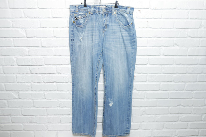 Mek Denim Vintage Embroidered Jeans 2000s 39/34