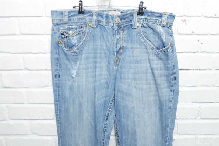 Mek Denim Vintage Embroidered Jeans 2000s 39/34