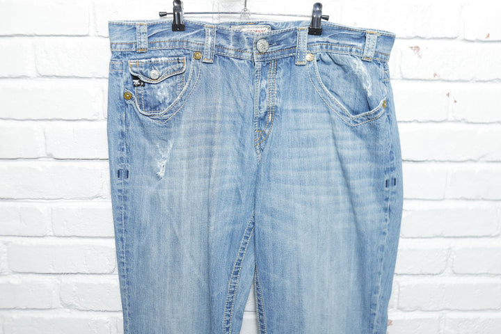 Mek Denim Vintage Embroidered Jeans 2000s 39/34