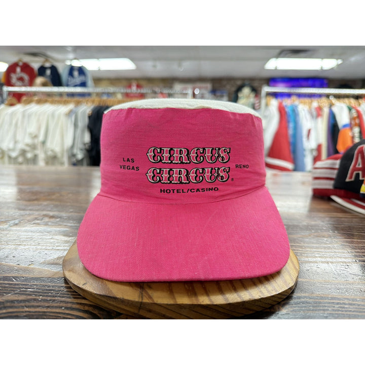 Circus Circus Casino Vintage Pillbox Painters Cap Snapback Hat 80s