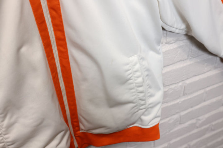 2000s Vintage Southpole White and Orange Track Jacket Size XL