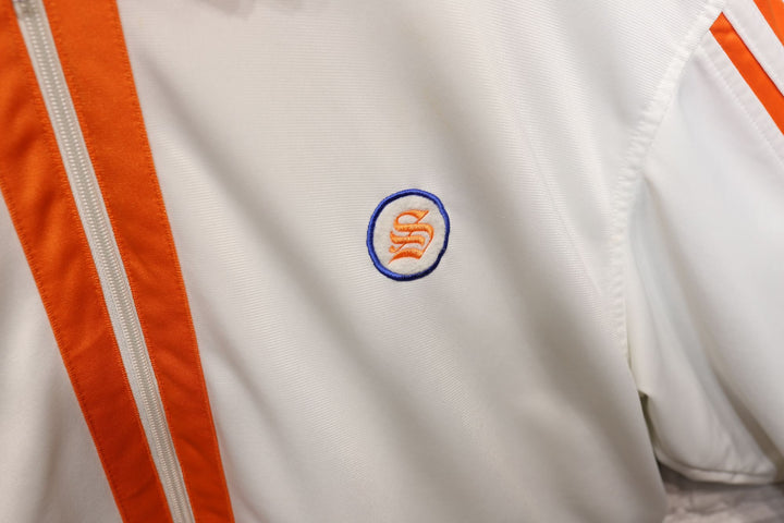 2000s Vintage Southpole White and Orange Track Jacket Size XL