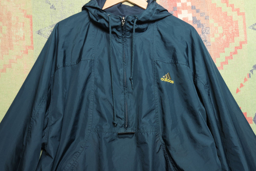 Adidas Vintage Half Zip Windbreaker Jacket XL 90s