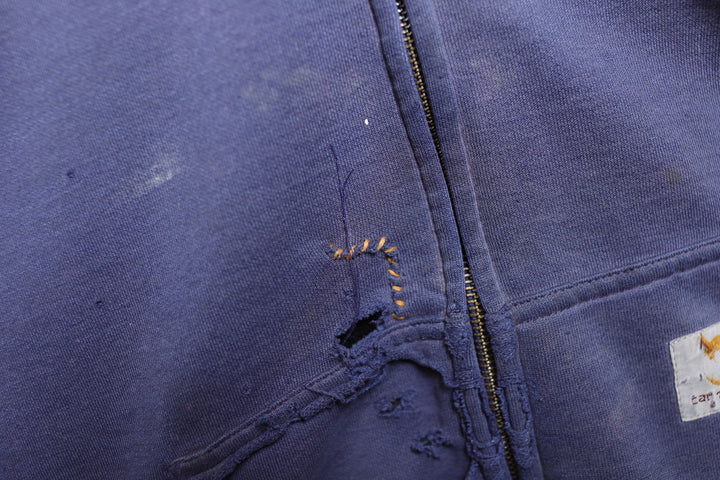 Carhartt Thrashed Vintage Distressed Blue Hoodie XXL 2000s