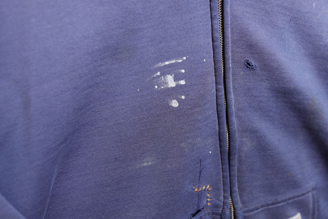 Carhartt Thrashed Vintage Distressed Blue Hoodie XXL 2000s