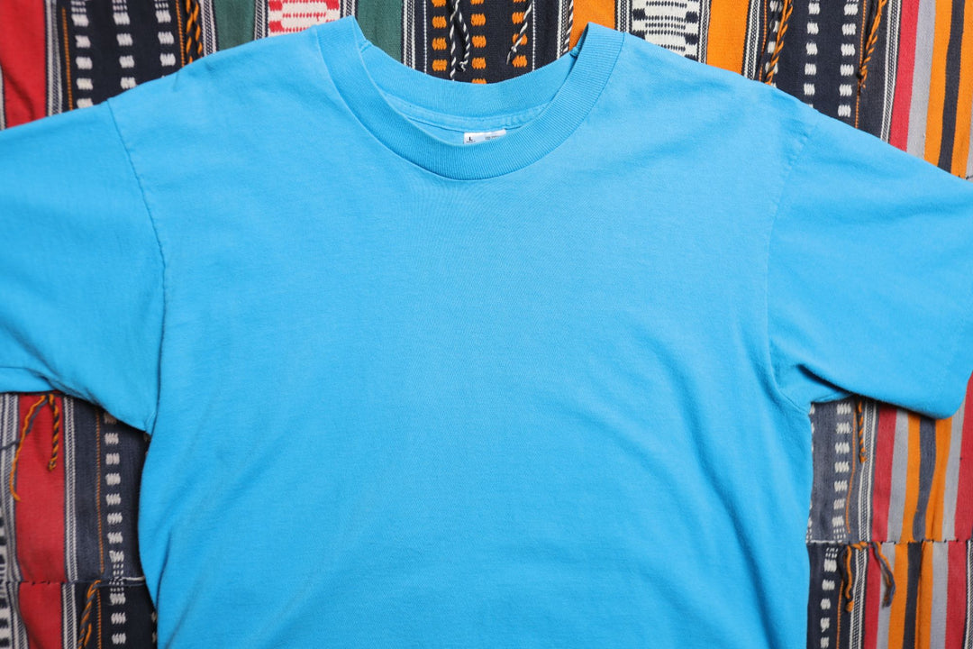 Fruit of the loom Vintage Teal T Shirt Large 90s