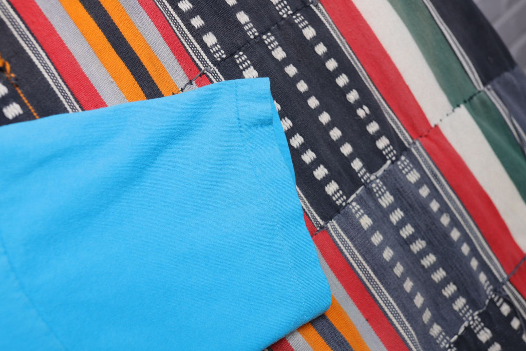Fruit of the loom Vintage Teal T Shirt Large 90s