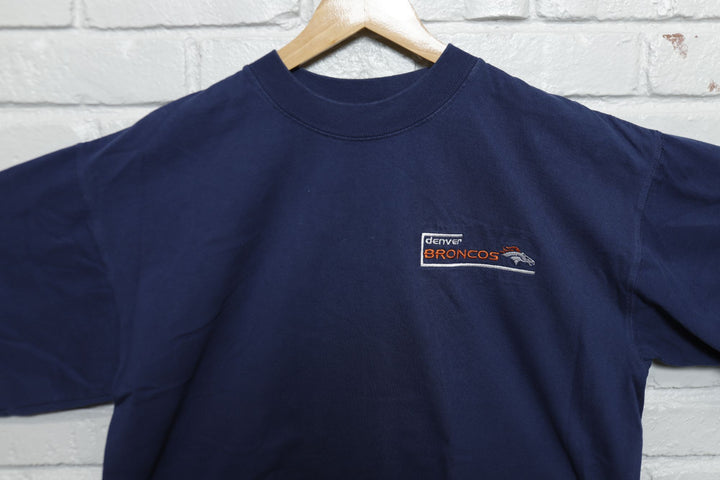 Denver Broncos Vintage Embroidered Majestic T Shirt 2000s Large