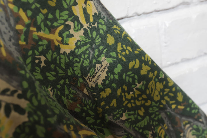 80s Vintage Bushlan Camo Button Down Shirt Size XL