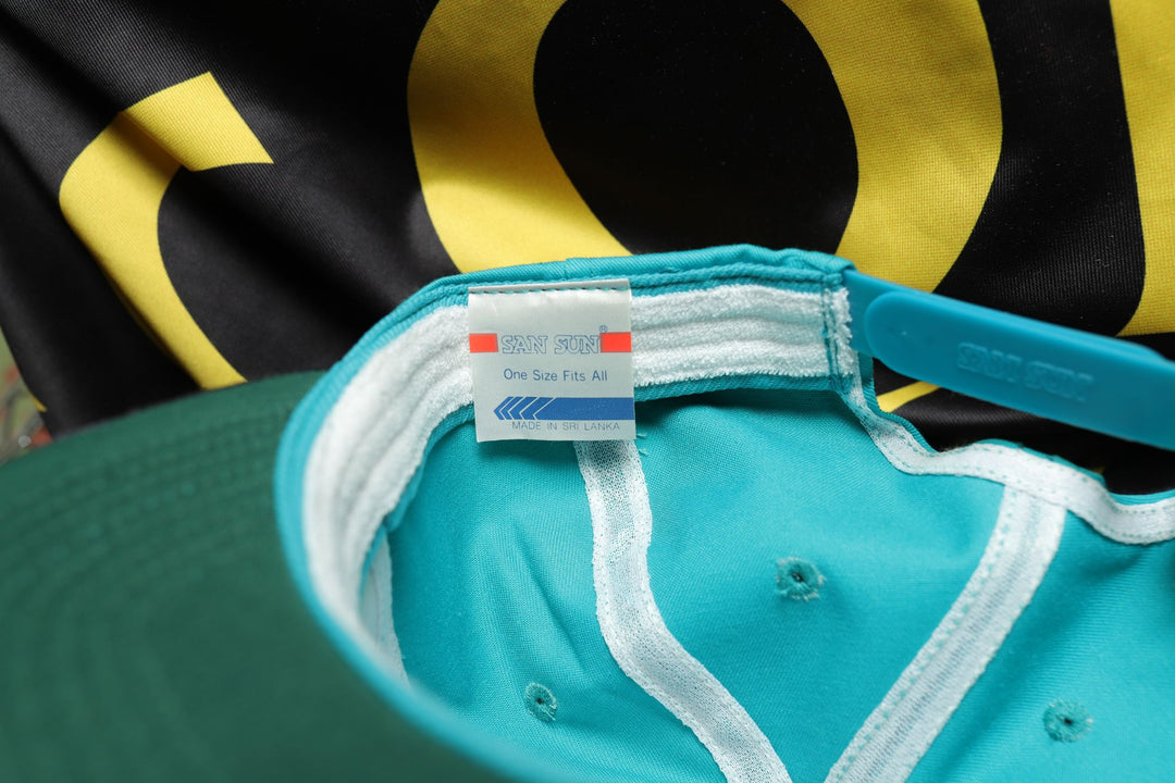 Plaid Brim Vintage Teal Snapback Hat 90s