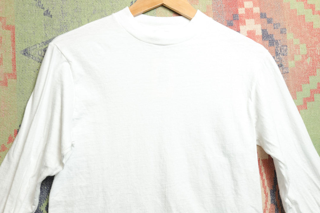 Hanes Vintage White Long sleeve  T Shirt Small 80s