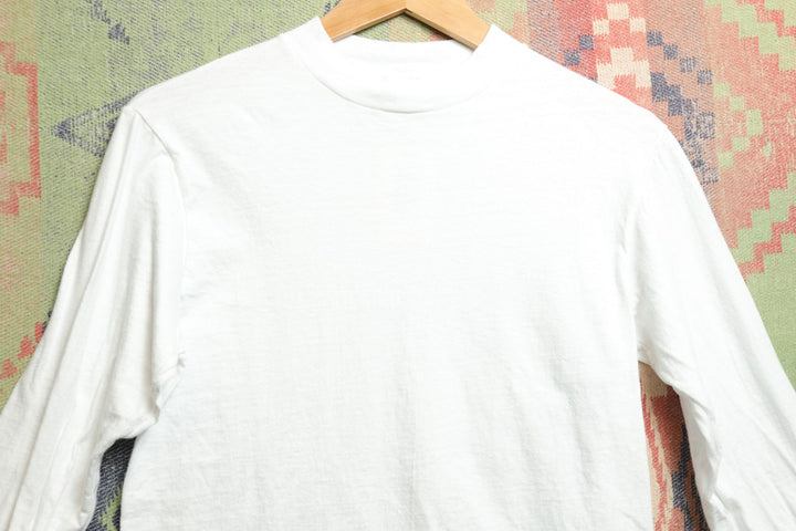 Hanes Vintage White Long sleeve  T Shirt Small 80s