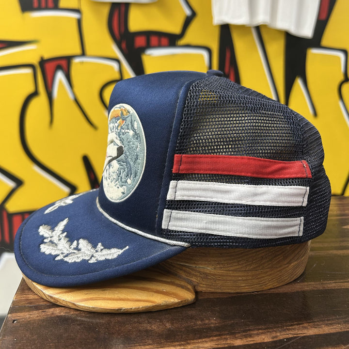US Space Shuttle Vintage 3 Strip Snapback Trucker Hat 80s