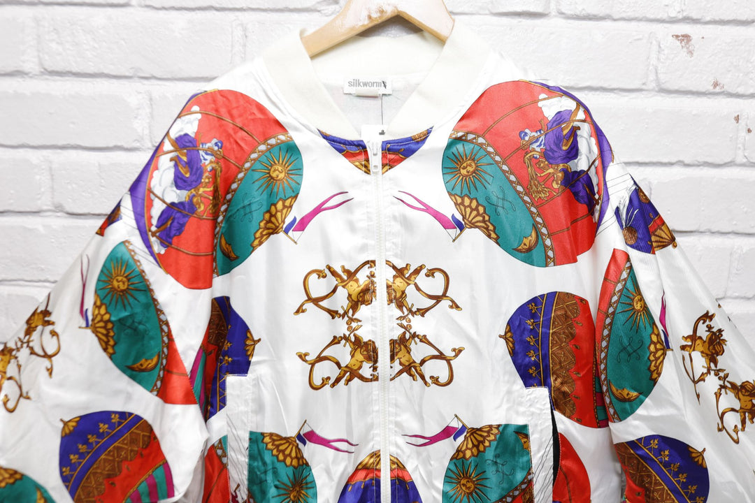 Silk Hot Air Balloon Vintage Jacket XL 90s