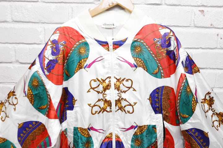 Silk Hot Air Balloon Vintage Jacket XL 90s