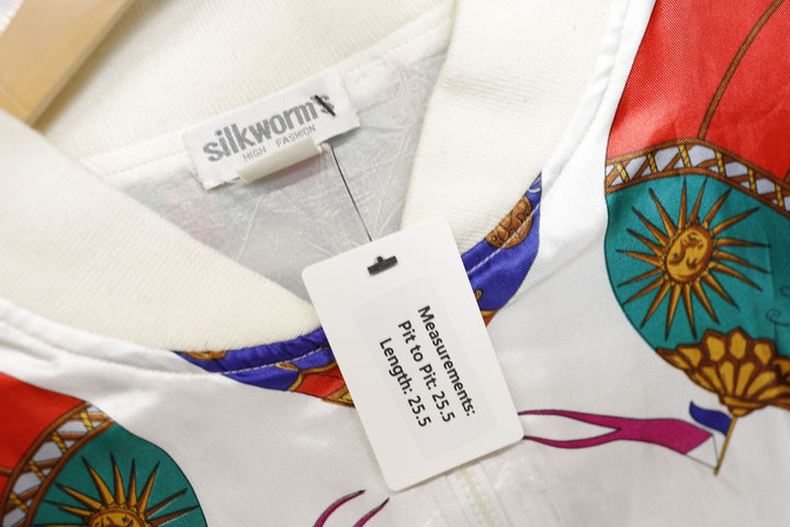 Silk Hot Air Balloon Vintage Jacket XL 90s