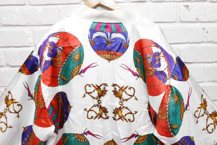 Silk Hot Air Balloon Vintage Jacket XL 90s