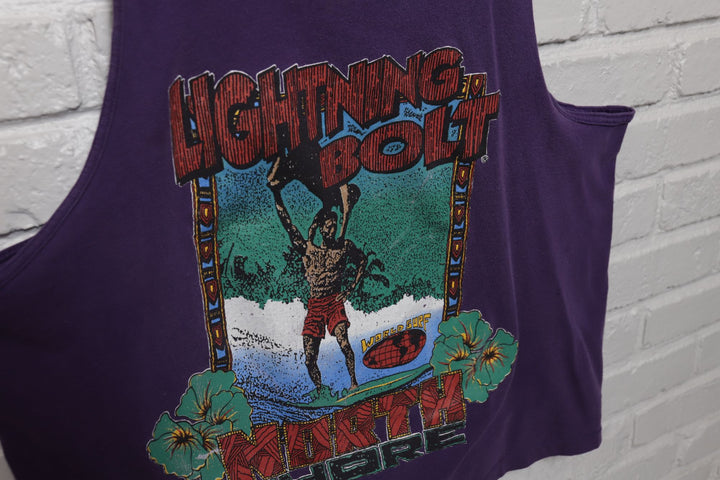 90s Vintage Lightning Bolt North Shore Surf Tank Top Size XXL