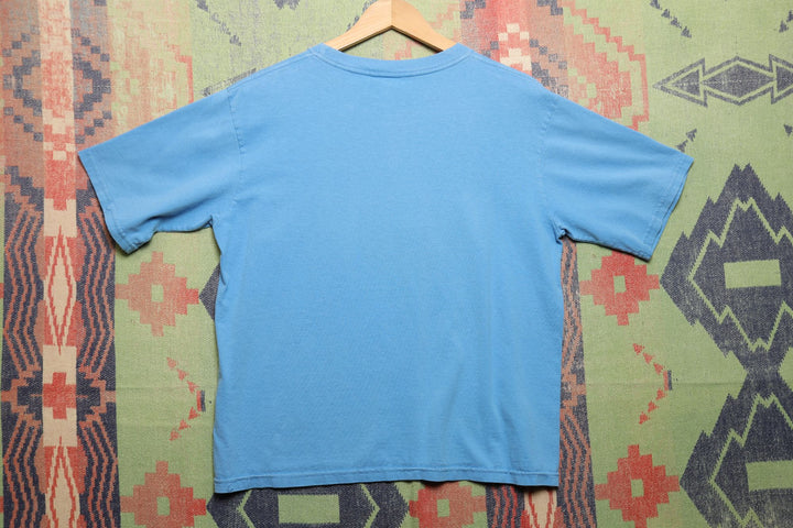 Avirex Vintage Blue Logo Kids T Shirt 2000s Large