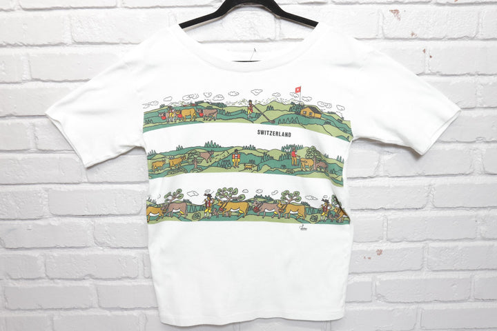 Switzerland Vintage T Shirt Medium 80s