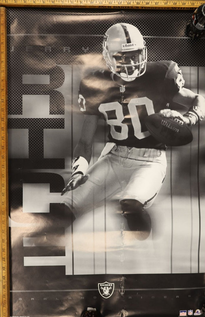 2000s Vintage Oakland Raiders Jerry Rice Poster