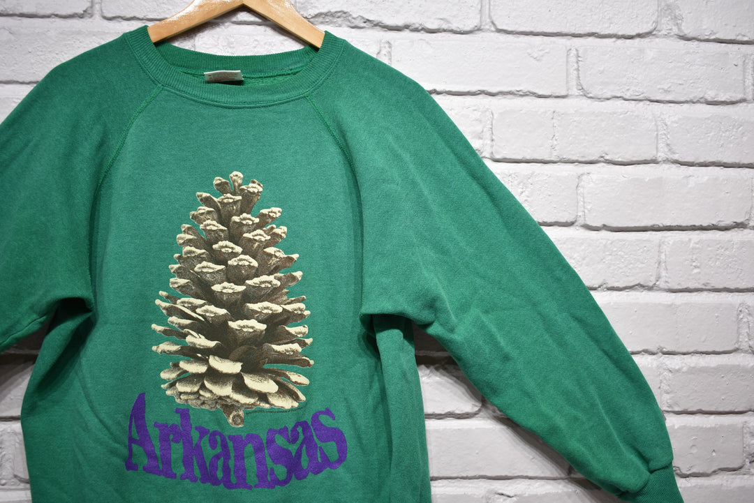 Beterbilt pinecone sweatshirt size large (green/purple)