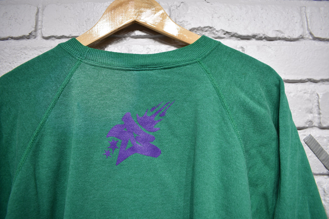 Beterbilt pinecone sweatshirt size large (green/purple)