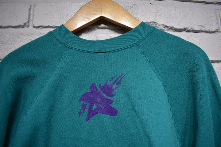 Beterbilt pinecone sweatshirt size large (teal/purple)