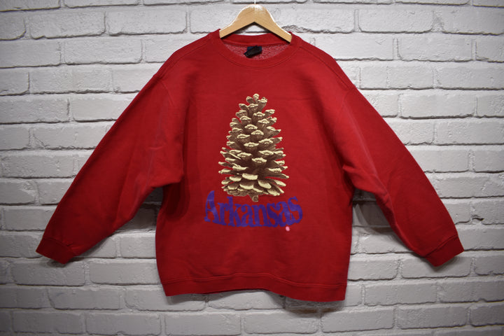 Beterbilt pinecone sweatshirt size xl (red/purple)