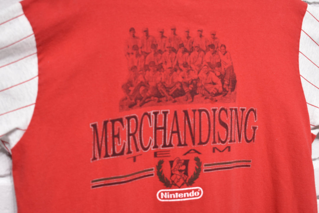 90s nintendo merchandising team mario and yoshi baseball jersey size large