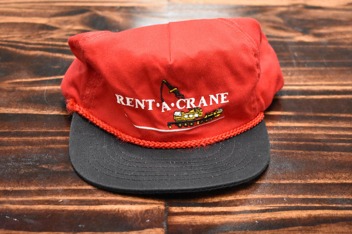 80s rent-a-crane rope snapback hat