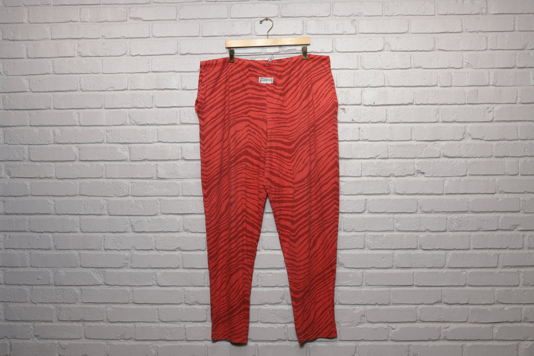 90s red zubaz striped pants size xl