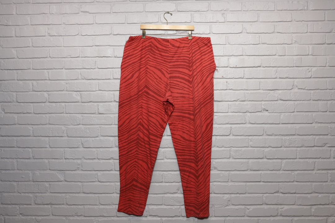 90s red zubaz striped pants size xl